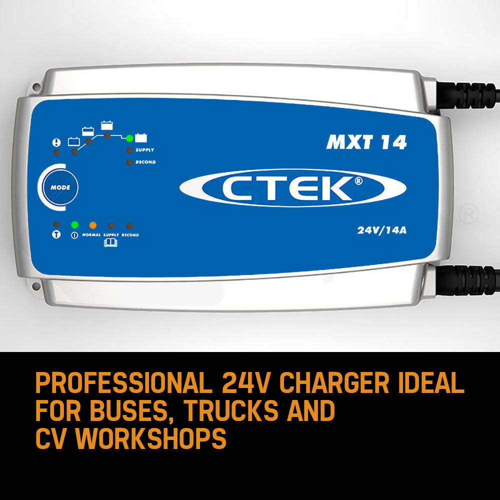 24V 14A Smart Battery Charger for Commercial Vehicles and Workshops