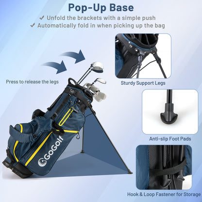 Complete golf club set for men with stand bag-Yellow