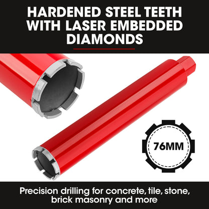 1800W Handheld Core Drill with 0.12m Bit for Concrete, Brick, and Granite