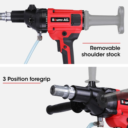 1800W Handheld Core Drill with 0.12m Bit for Concrete, Brick, and Granite