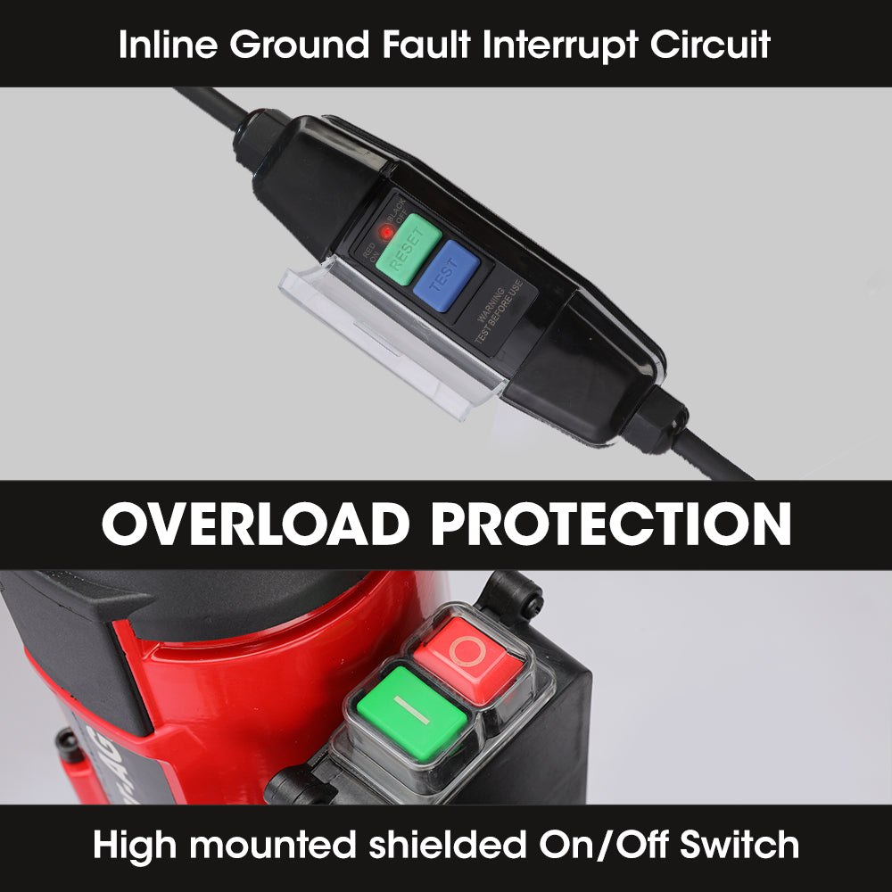 3200W Wet/Dry Core Drill with 0.3m Bit & Wheeled Rig for Concrete Coring