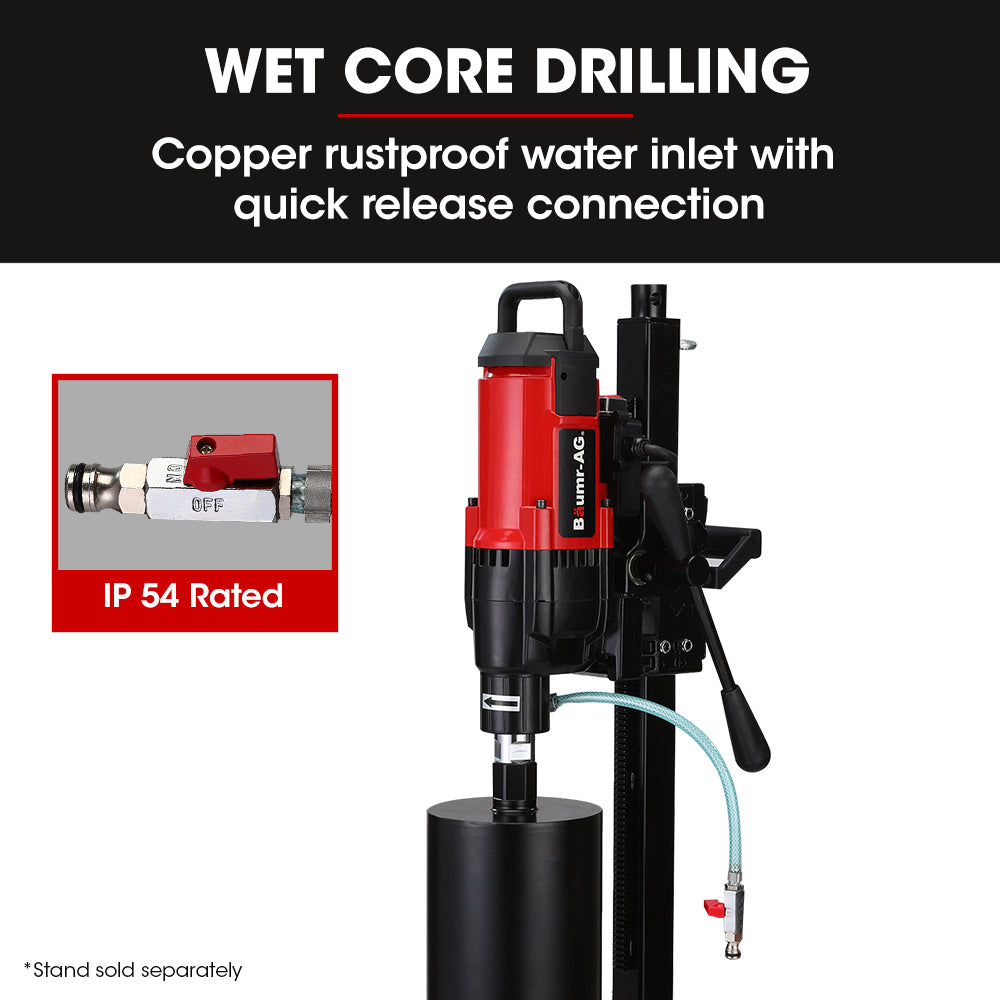 3200W Diamond Core Wet/Dry Drill, 0.3m Diameter, Concrete & Granite Cutting