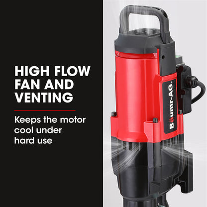 3200W Diamond Core Wet/Dry Drill, 0.3m Diameter, Concrete & Granite Cutting