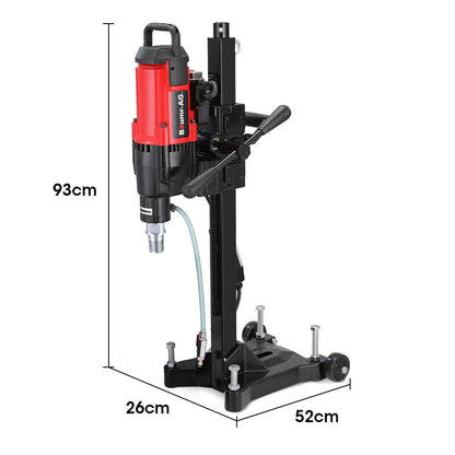 3200W Diamond Core Drill with 0.28m Diameter and Wheeled Stand Rig