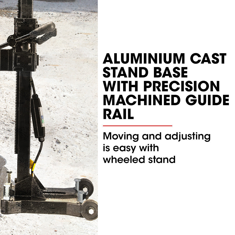 3200W Diamond Core Drill with 0.28m Diameter and Wheeled Stand Rig