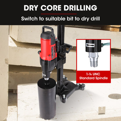 3200W Diamond Core Drill with 0.28m Diameter and Wheeled Stand Rig