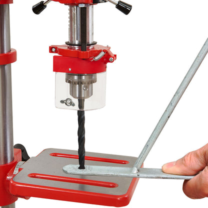 600W Bench Drill Press with 12 Speeds, 16mm Chuck, Adjustable Table