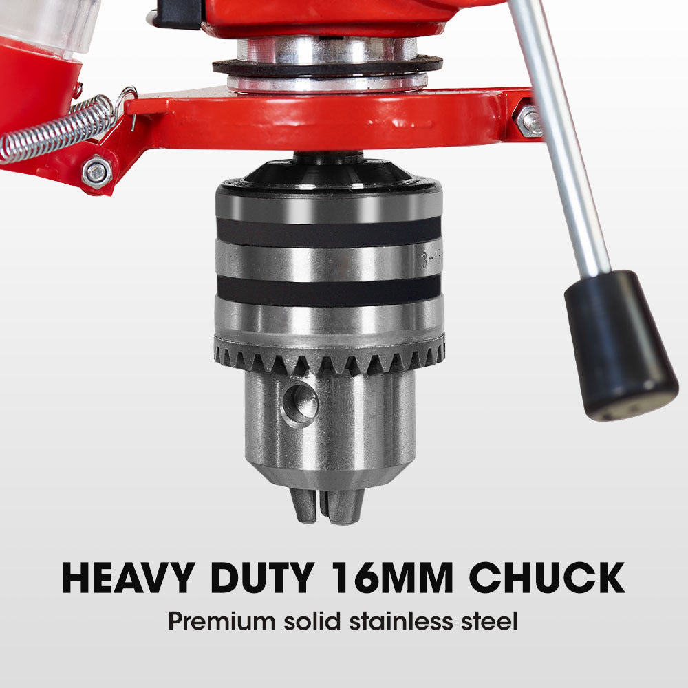 600W Bench Drill Press with 12 Speeds, 16mm Chuck, Adjustable Table