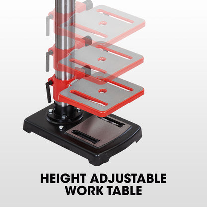 600W Bench Drill Press with 12 Speeds, 16mm Chuck, Adjustable Table