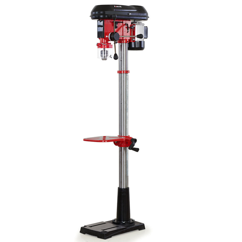 600W Pedestal Drill Press with 12 Speeds, 16mm Chuck, 0.3m Swing (DP19)