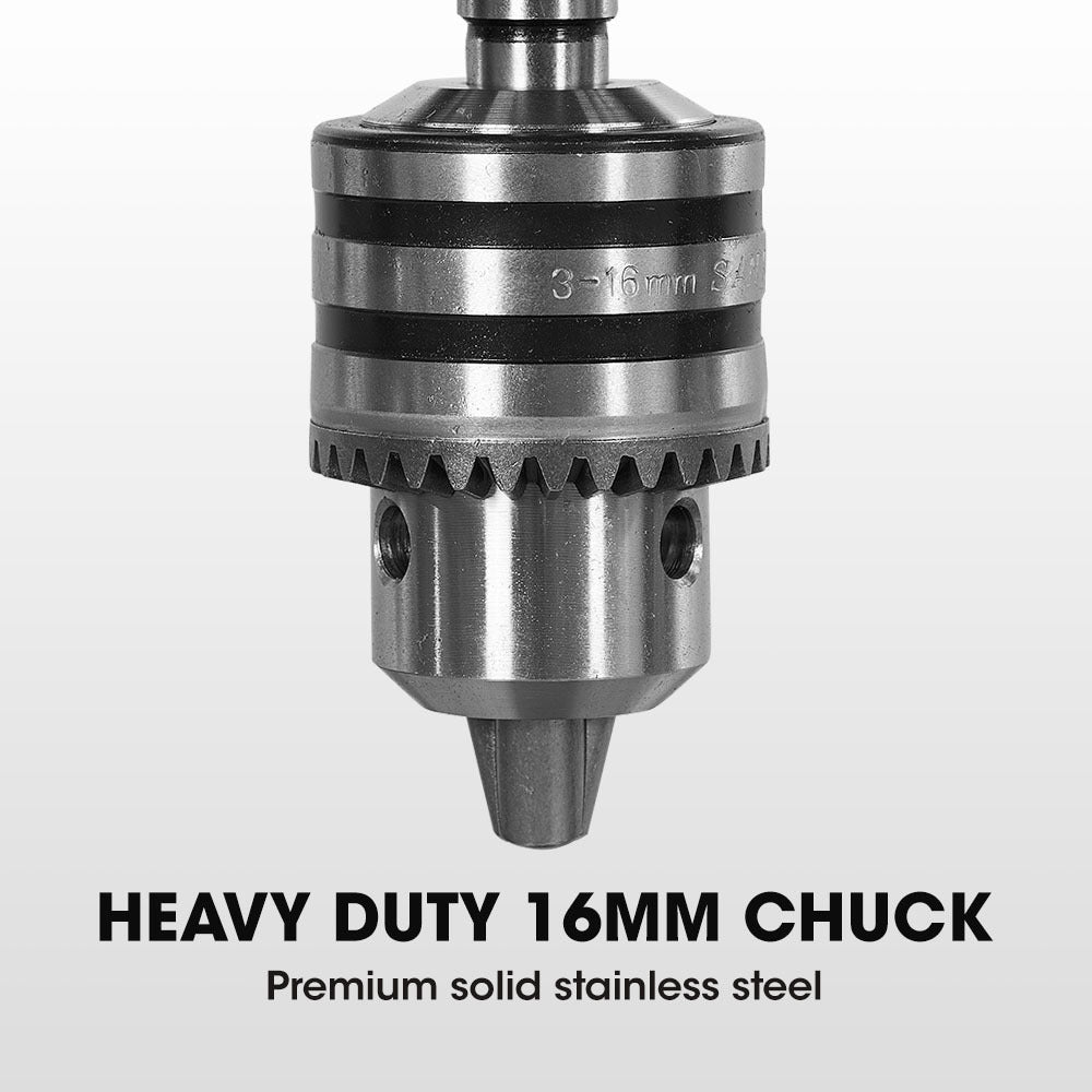 600W Pedestal Drill Press with 12 Speeds, 16mm Chuck, 0.3m Swing (DP19)