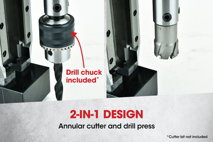 1100W Magnetic Drill Press & Annular Cutter with 0.3 Meter Depth Capacity