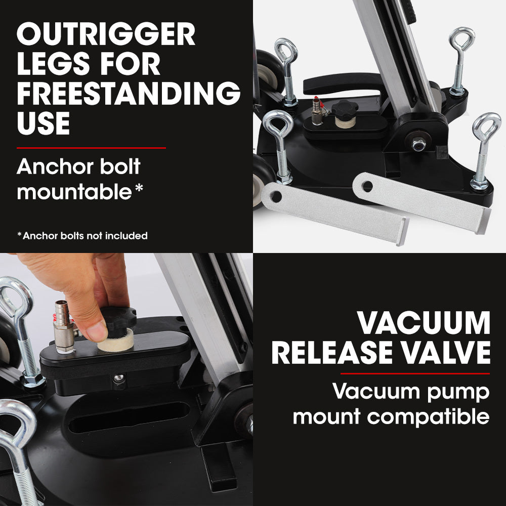 Adjustable Wheeled Core Drill Rig Stand with 0-90° Mounting and 0.3m Capacity