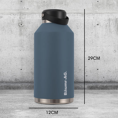 1.9L Double Wall Insulated Stainless Steel Water Jug with Handle and Straw Cleaner