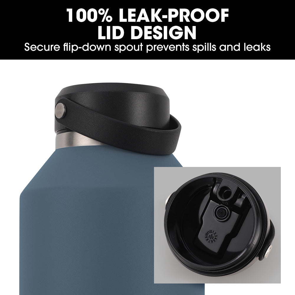 1.9L Double Wall Insulated Stainless Steel Water Jug with Handle and Straw Cleaner