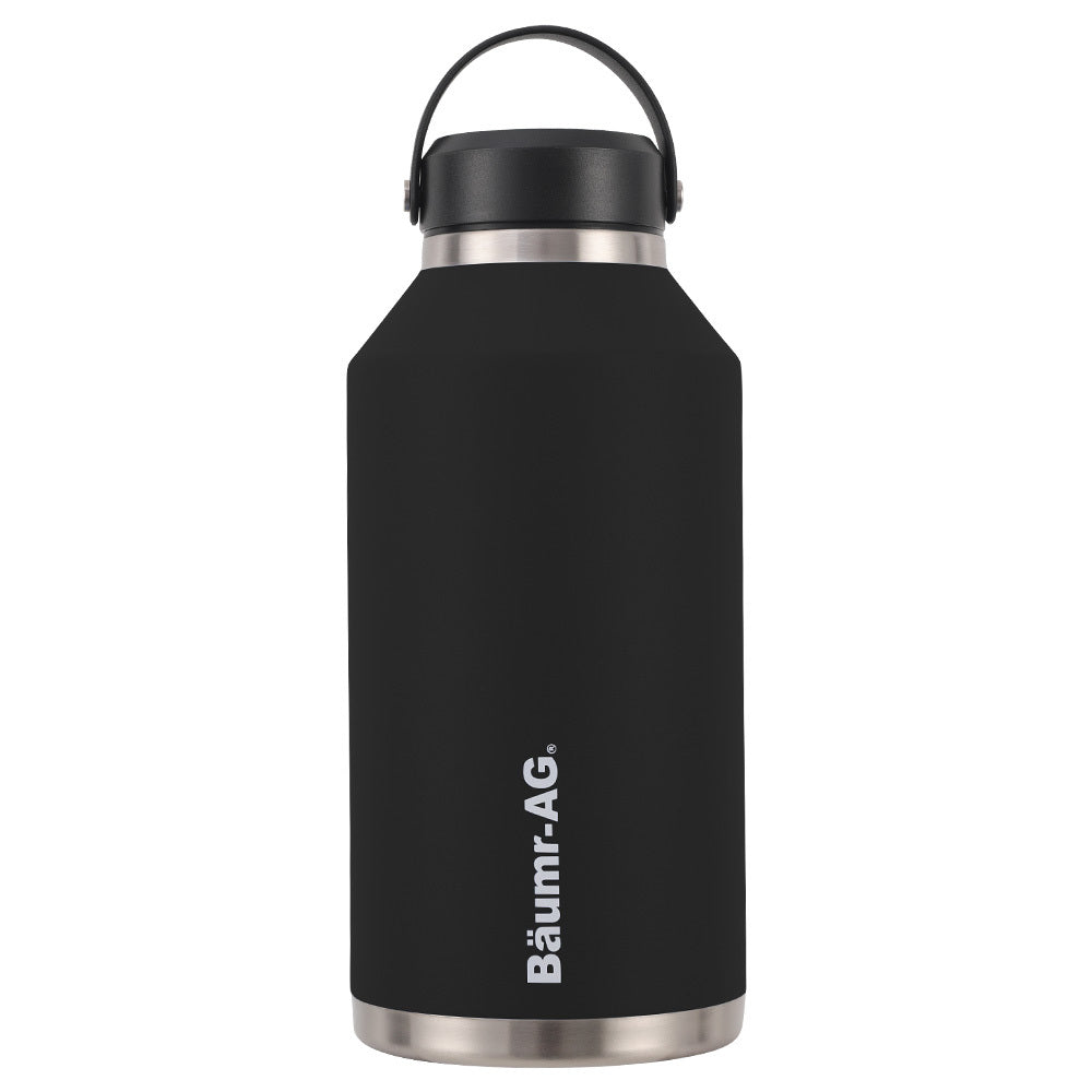 1.9L Double Wall Stainless Steel Insulated Water Jug with Handle & Straw Cleaner