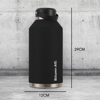 1.9L Double Wall Stainless Steel Insulated Water Jug with Handle & Straw Cleaner