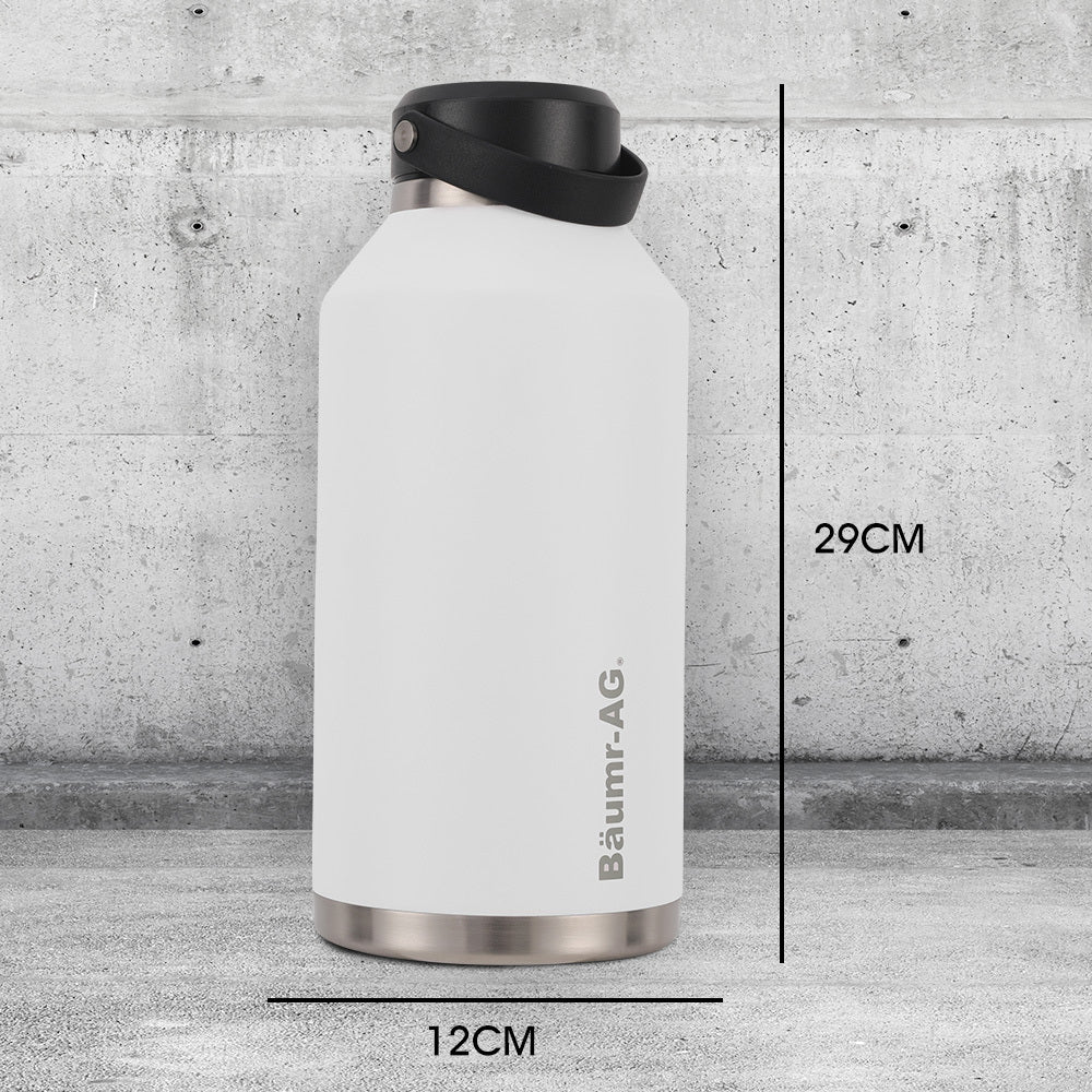 1.9L Double-Wall Insulated Stainless Steel Water Jug with Straw & Handle
