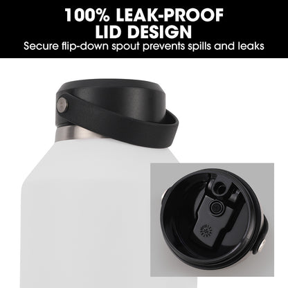 1.9L Double-Wall Insulated Stainless Steel Water Jug with Straw & Handle