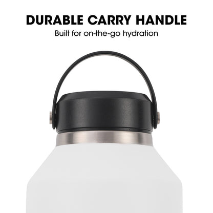 1.9L Double-Wall Insulated Stainless Steel Water Jug with Straw & Handle