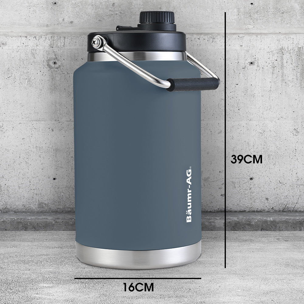 3.8L Double Wall Insulated Stainless Steel Water Jug with Handle, Blue
