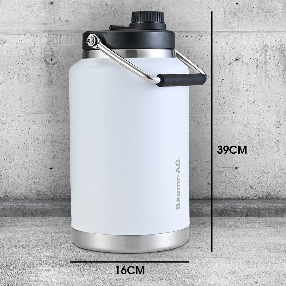 3.8L Insulated Stainless Steel Water Bottle with Handle, Leak-Proof & Durable