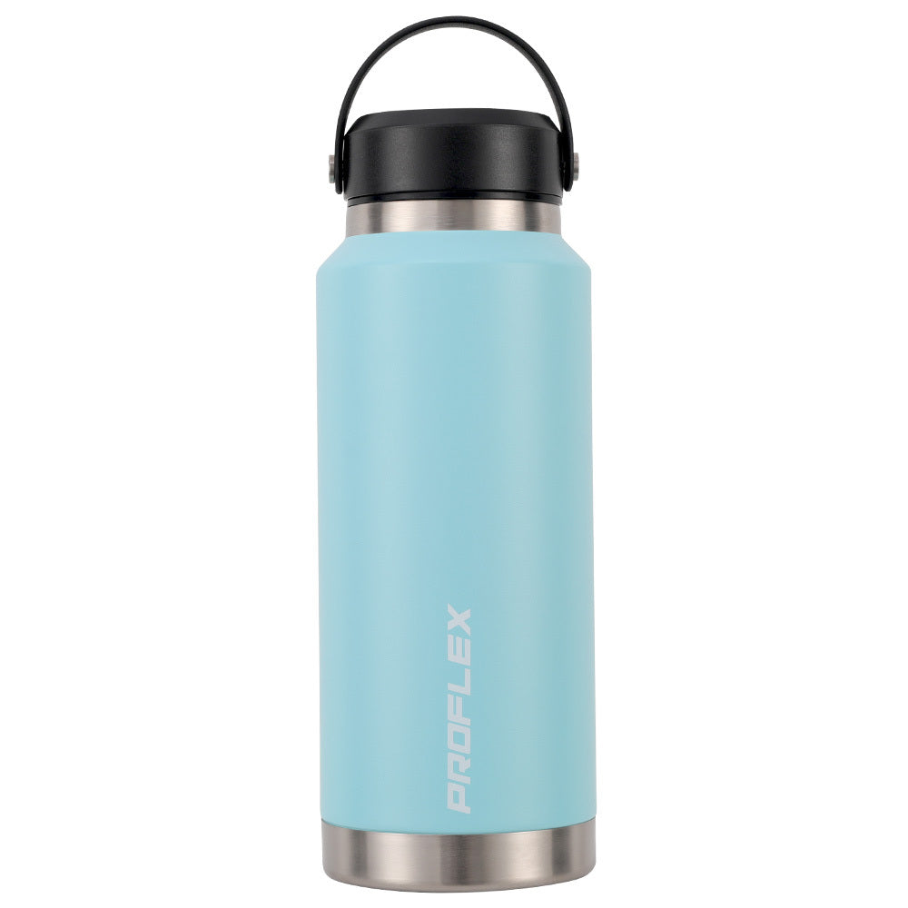 1L Double-Wall Insulated Stainless Steel Water Bottle with Handle, Seafoam Green