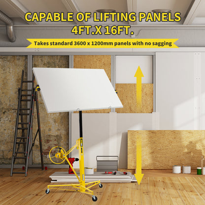 11ft Drywall Plasterboard Hoist Lift with 3.3m Reach and 68kg Capacity