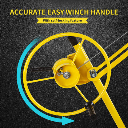 11ft Drywall Plasterboard Hoist Lift with 3.3m Reach and 68kg Capacity