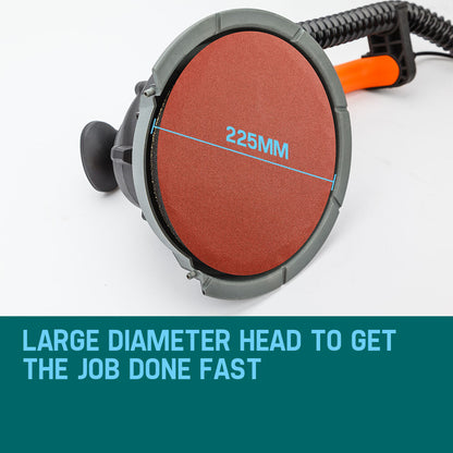 1800W Drywall Sander & Vacuum System with 0.23m Discs, Lightweight 2.8kg