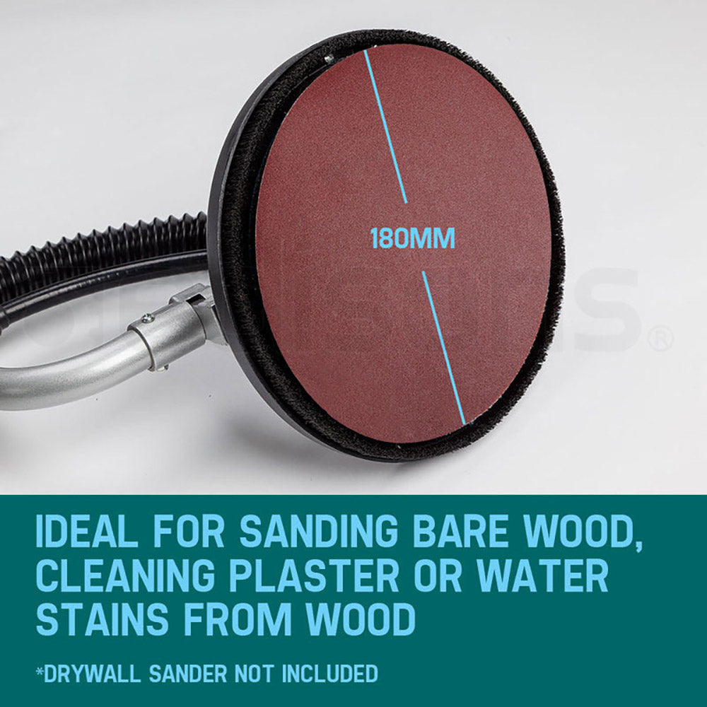 12x100 - 0.18m Grit Hook Loop Sanding Discs for Drywall Sander