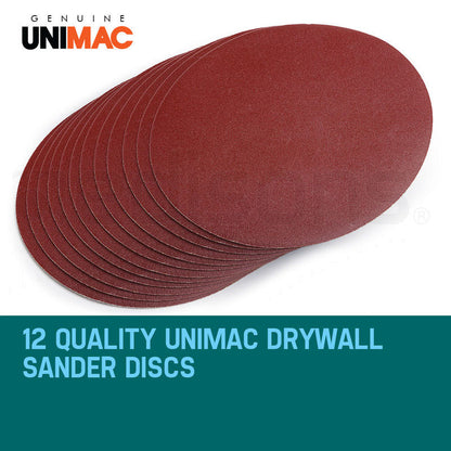 12x100 - 0.18m Grit Hook Loop Sanding Discs for Drywall Sander
