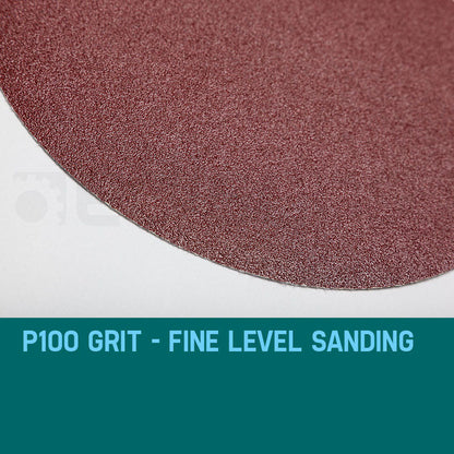 12x100 - 0.18m Grit Hook Loop Sanding Discs for Drywall Sander
