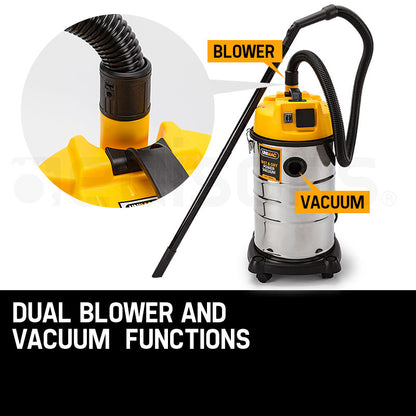 Dustless Drywall Sander with 1.83m Telescopic Handle & 30L Vacuum Combo