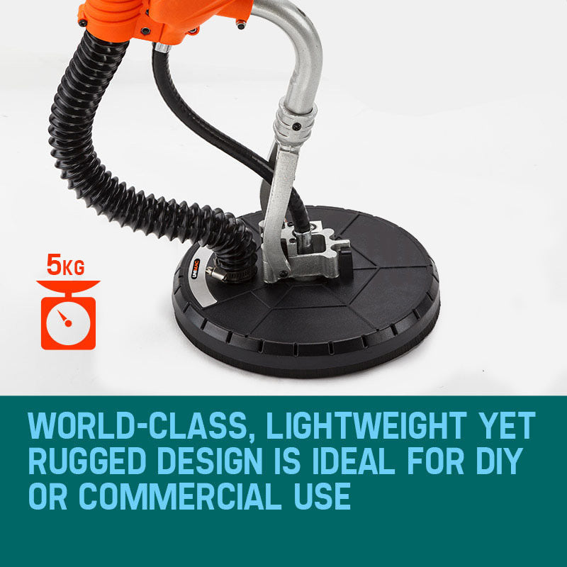 Dustless Drywall Sander with 1.83m Reach and 800W Motor, 5kg Lightweight Design