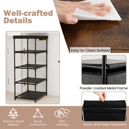 Dresser with 3 Drawers and Wood Top for Living Room Entryway-Black