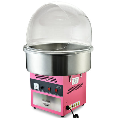 Commercial Cotton Candy Maker with 0.52m Bowl & Impact-Resistant Cover, 1100W