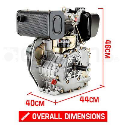 7HP Diesel 4-Stroke OHV Engine - Horizontal Shaft Motor for Industrial Use