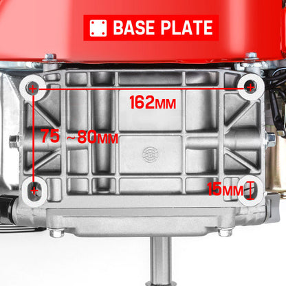 6.5HP Petrol Engine OHV Motor with Electric Start & Recoil - 0.16m Shaft