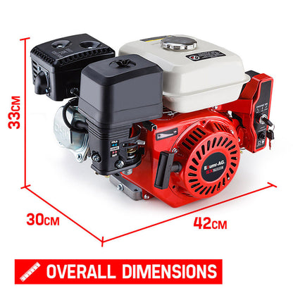 6.5HP Petrol Engine OHV Motor with Electric Start & Recoil - 0.16m Shaft