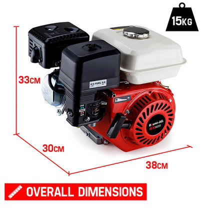 6.5HP Petrol Stationary Engine, 4-Stroke OHV, 0.1m Shaft, Recoil Start