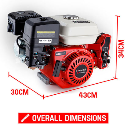 7HP Petrol Engine - 4-Stroke, Electric Start, Horizontal Shaft, 0.18m Shaft