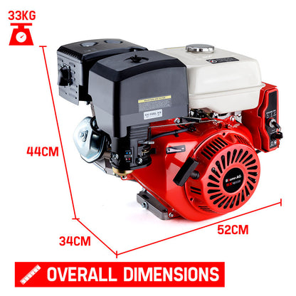 16HP Petrol Stationary Engine, OHV Motor, 4-Stroke, Horizontal Shaft, Electric Start