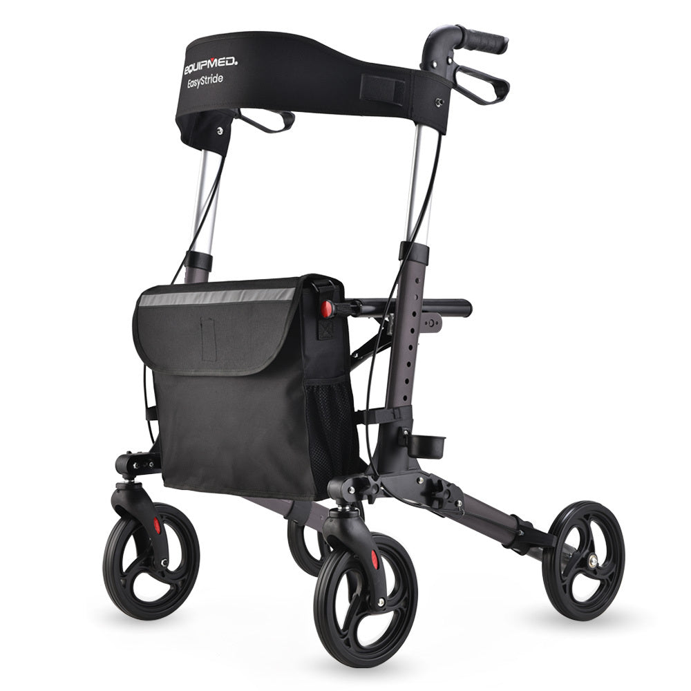 Lightweight Aluminium Rollator with Foldable Design and 135kg Capacity