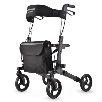 Lightweight Aluminium Rollator with Foldable Design and 135kg Capacity