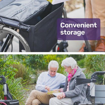 Lightweight Aluminium Rollator with Foldable Design and 135kg Capacity