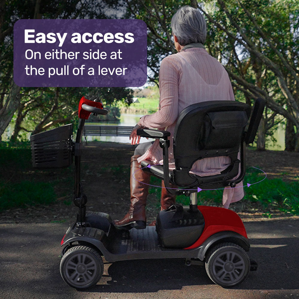 Compact Electric Mobility Scooter with Adjustable Features, 25km Range, 120kg Capacity