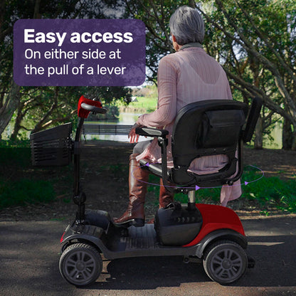 Compact Electric Mobility Scooter with Adjustable Features, 25km Range, 120kg Capacity
