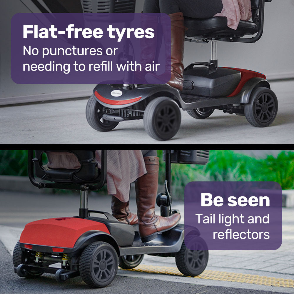 Compact Electric Mobility Scooter with Adjustable Features, 25km Range, 120kg Capacity