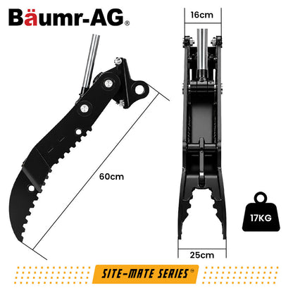 Hydraulic Thumb for Mini Excavator, Heavy-duty and Precision Bulk Material Handling, Versatile Multi-use